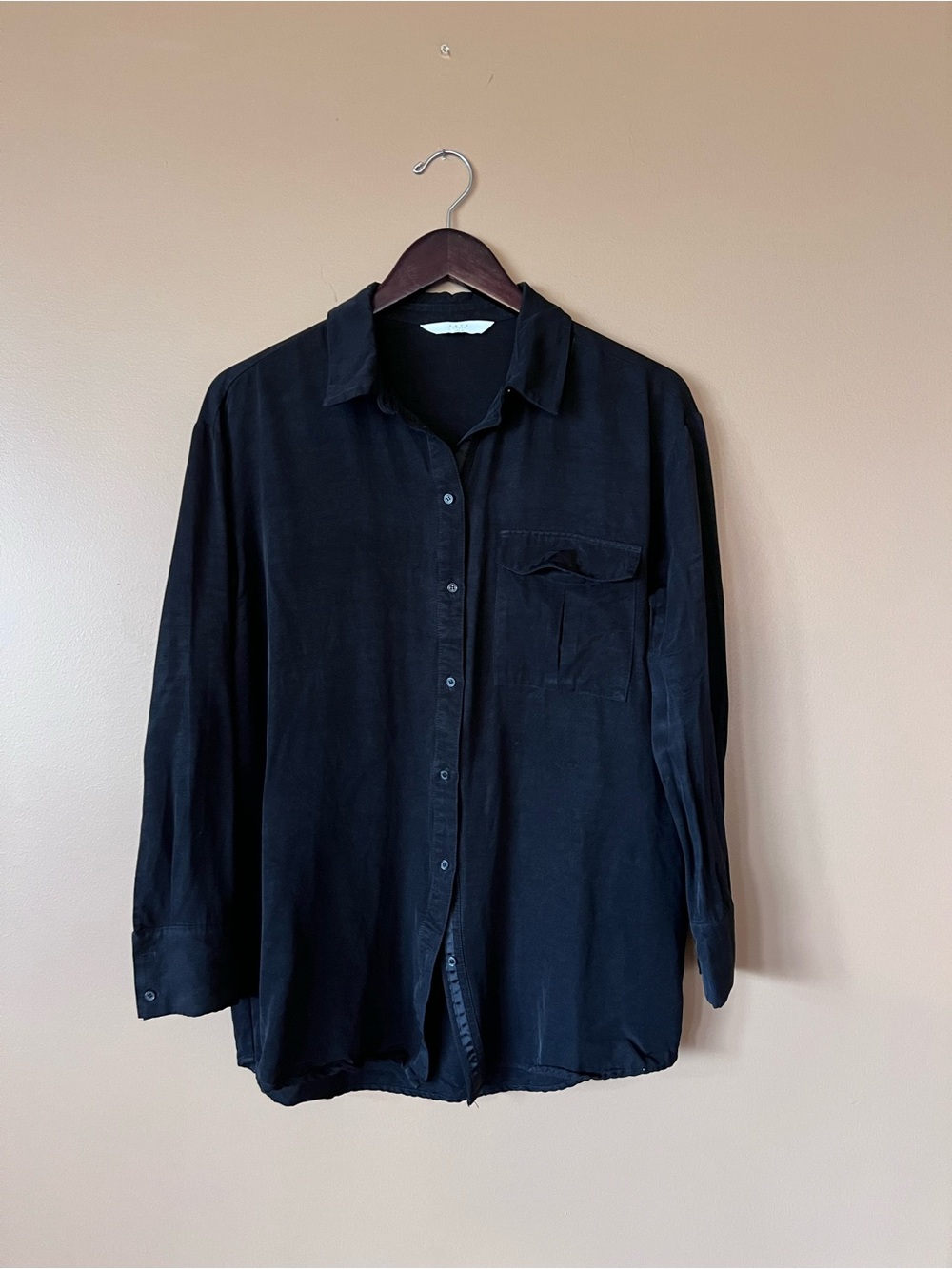 YAYA Women Black Button-Up Shirt